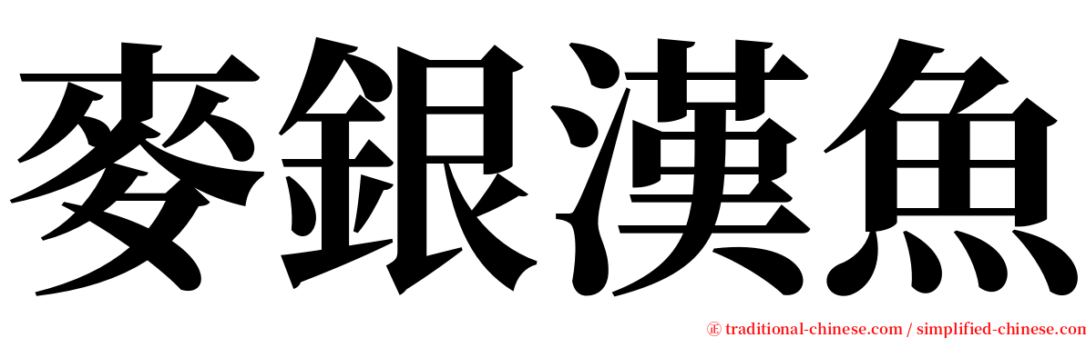 麥銀漢魚 serif font