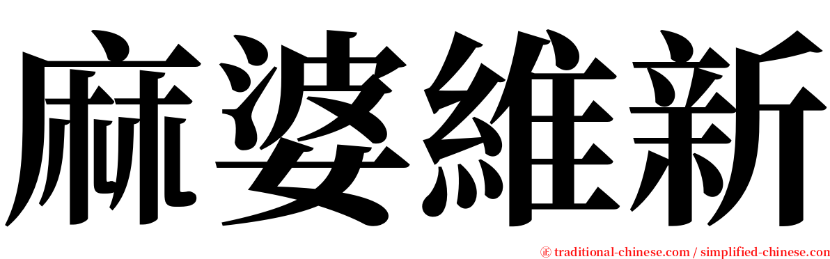 麻婆維新 serif font