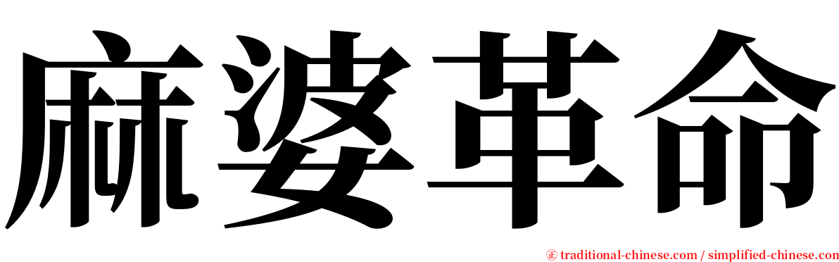 麻婆革命 serif font