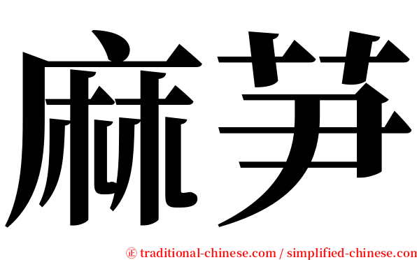 麻芛 serif font