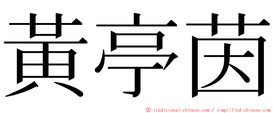 黃亭茵 ming font