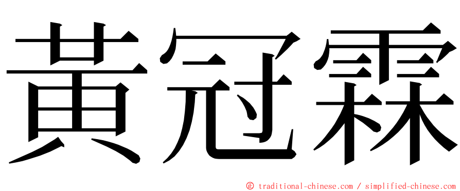 黃冠霖 ming font