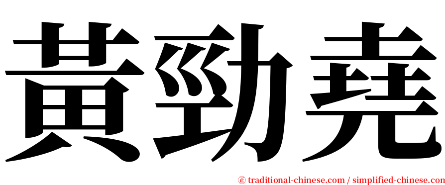 黃勁堯 serif font