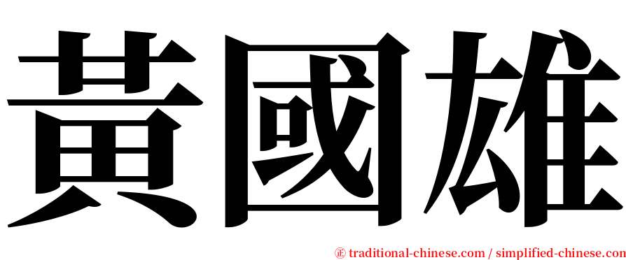黃國雄 serif font