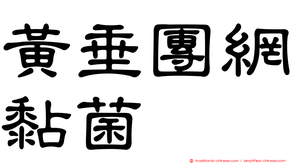 黃垂團網黏菌