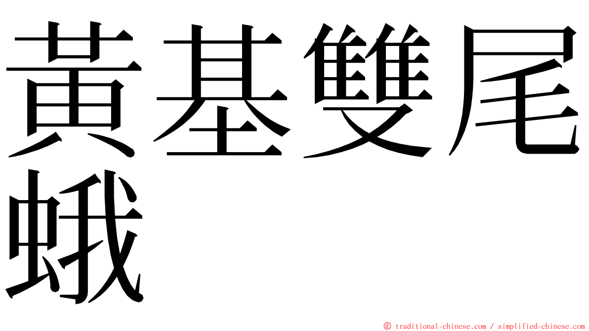 黃基雙尾蛾 ming font