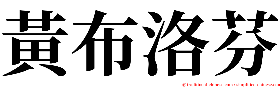 黃布洛芬 serif font