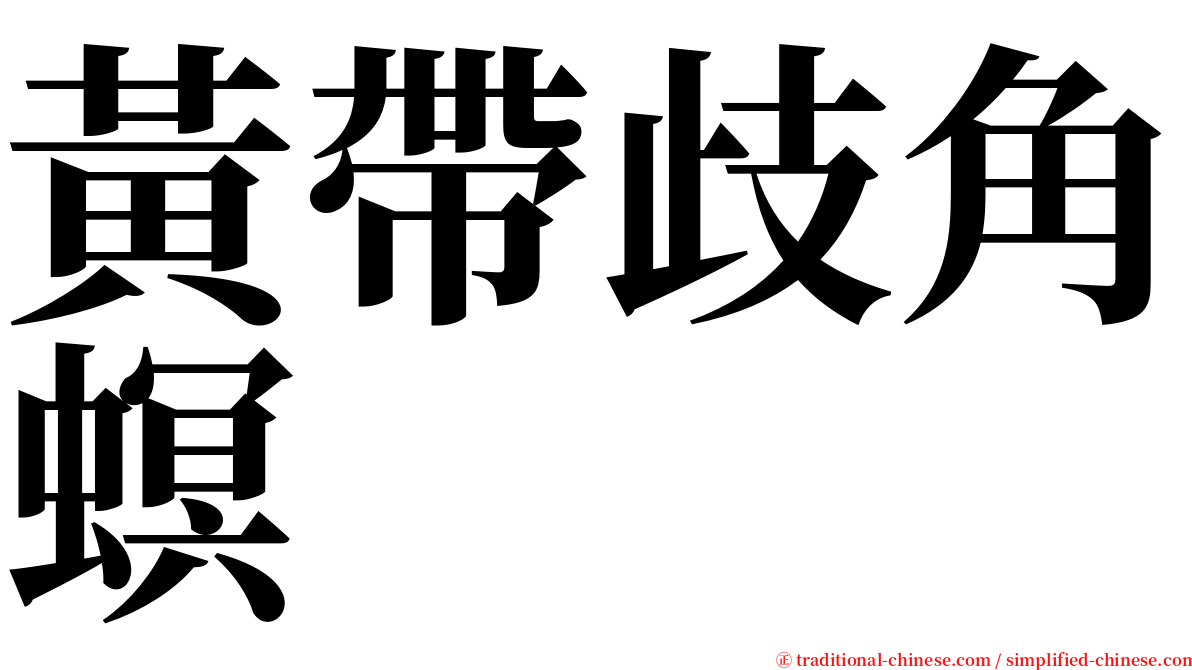 黃帶歧角螟 serif font