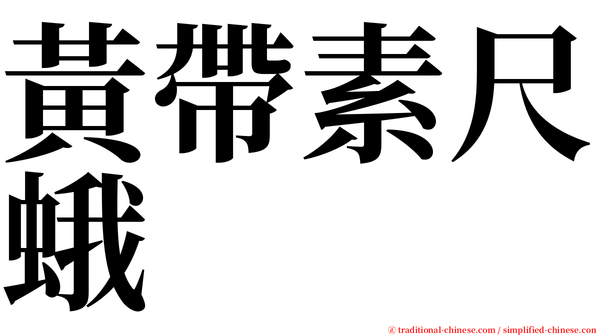 黃帶素尺蛾 serif font