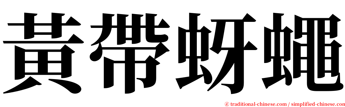 黃帶蚜蠅 serif font