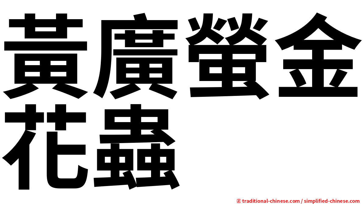 黃廣螢金花蟲