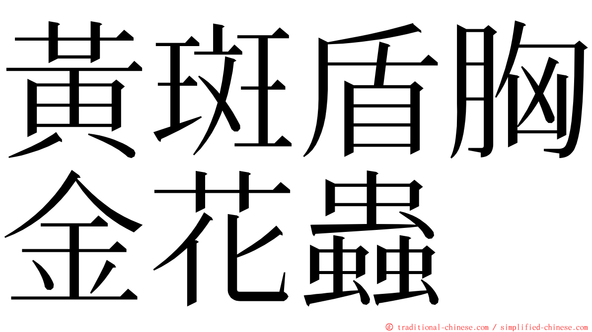 黃斑盾胸金花蟲 ming font