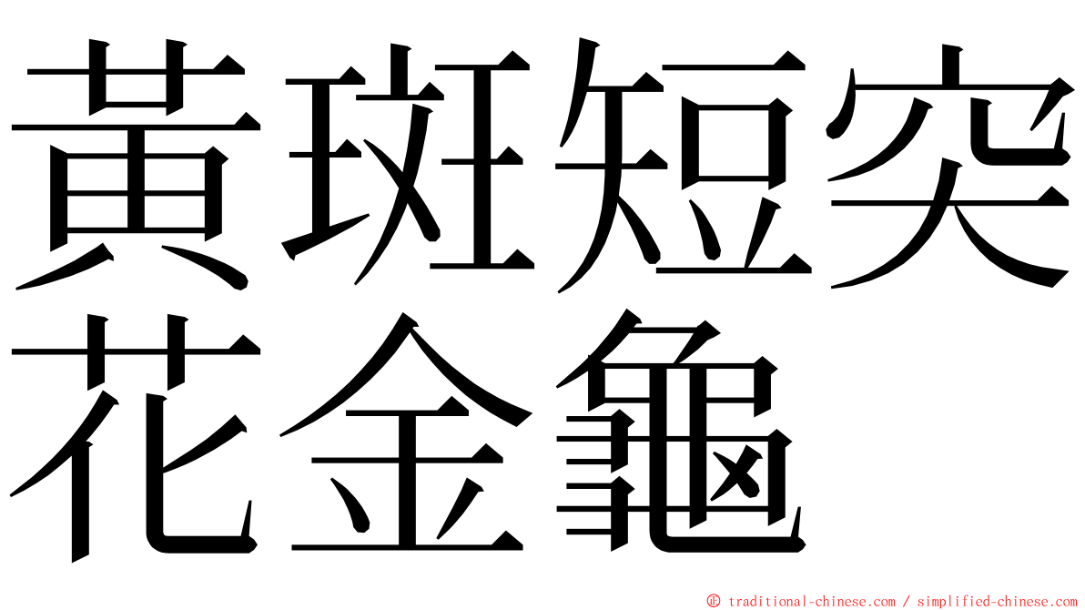 黃斑短突花金龜 ming font