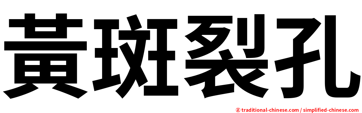 黃斑裂孔