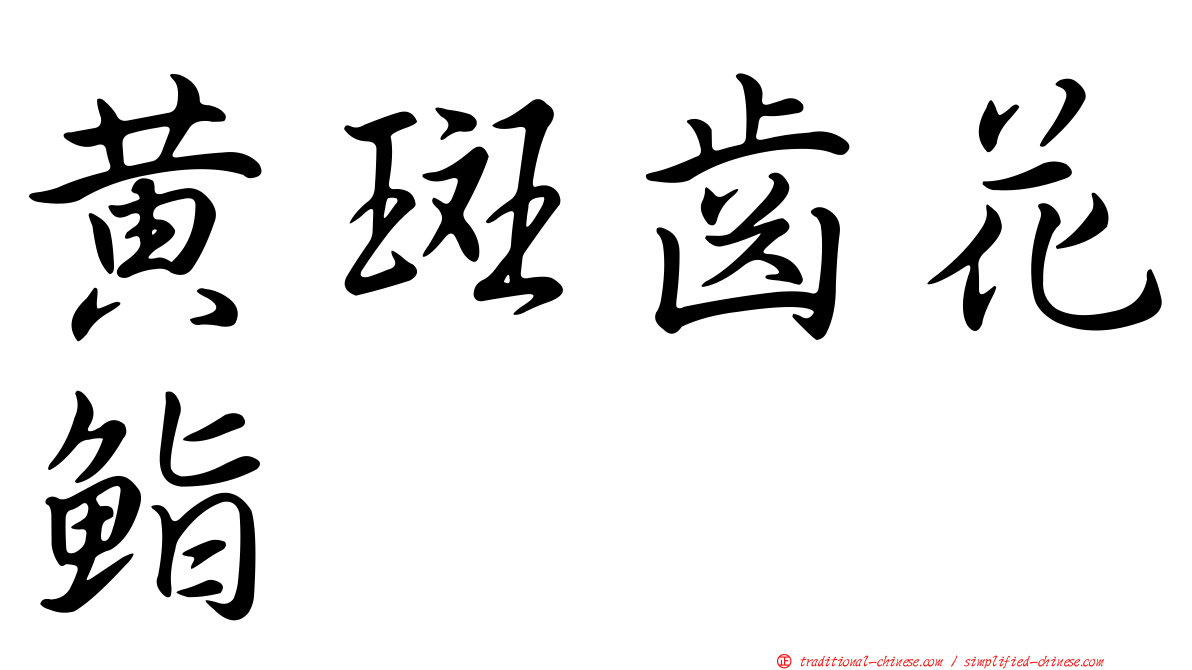 黃斑齒花鮨