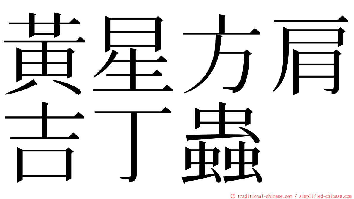 黃星方肩吉丁蟲 ming font