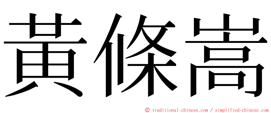 黃條嵩 ming font