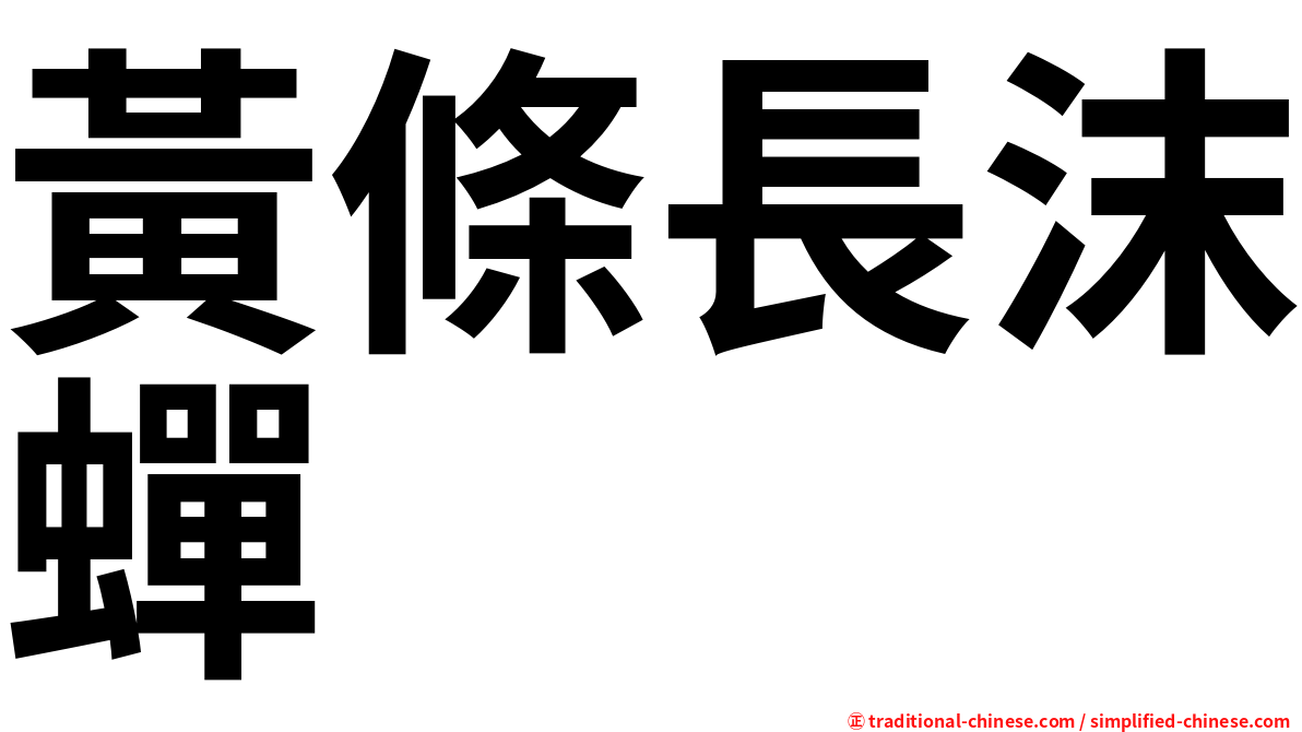 黃條長沫蟬