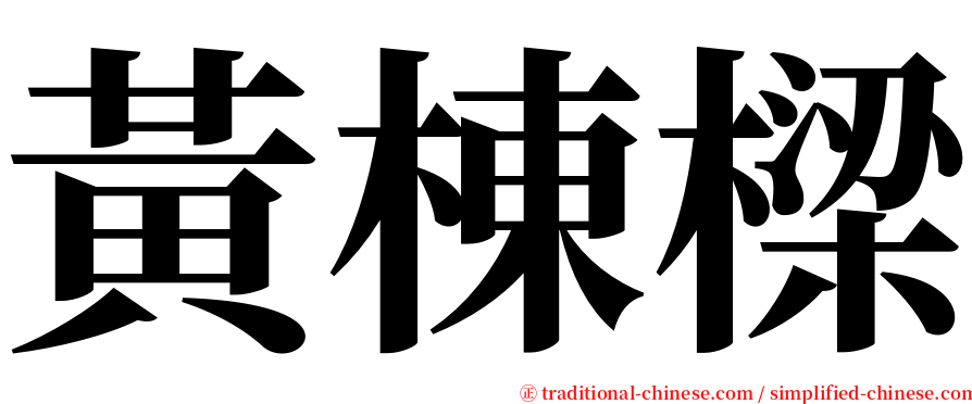 黃棟樑 serif font