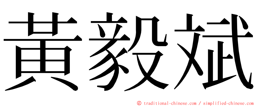 黃毅斌 ming font