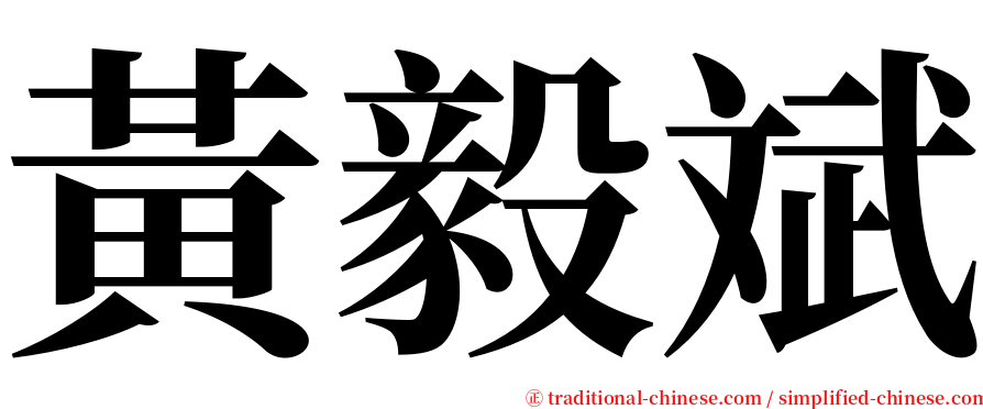 黃毅斌 serif font