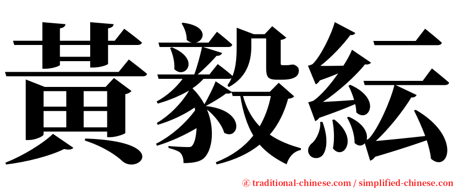 黃毅紜 serif font