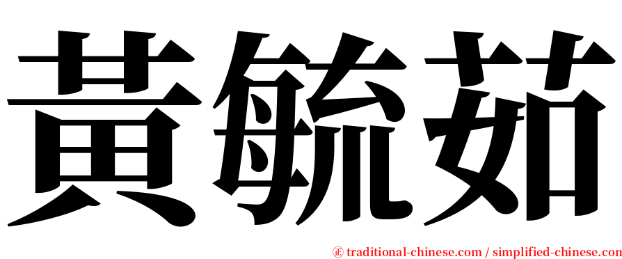 黃毓茹 serif font