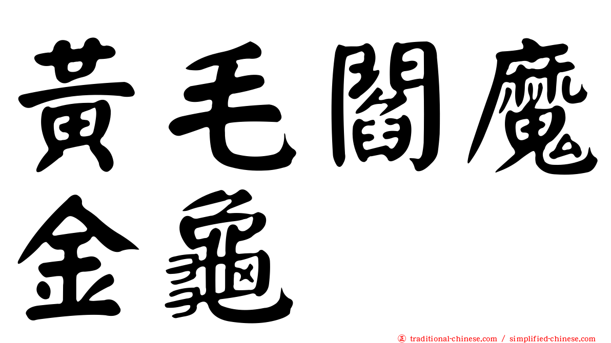 黃毛閻魔金龜