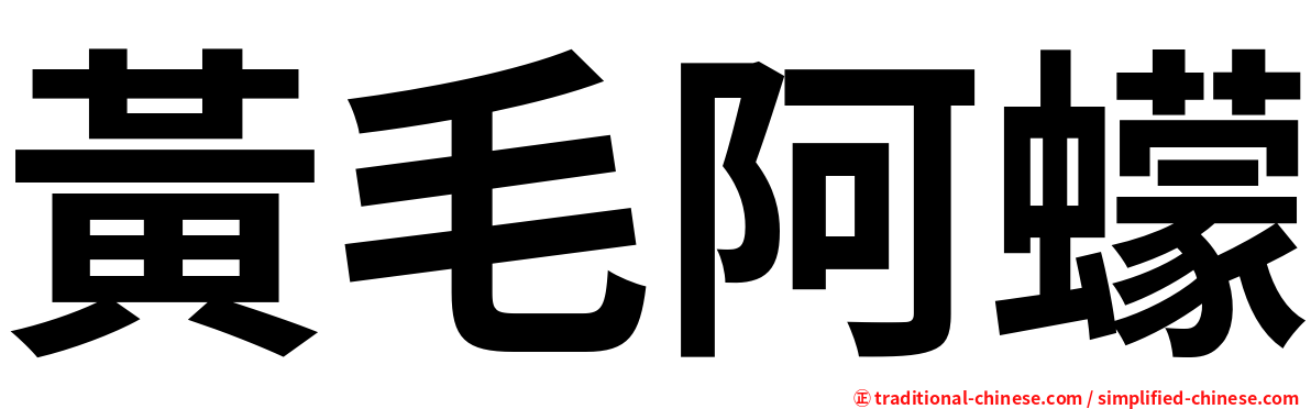 黃毛阿蠓