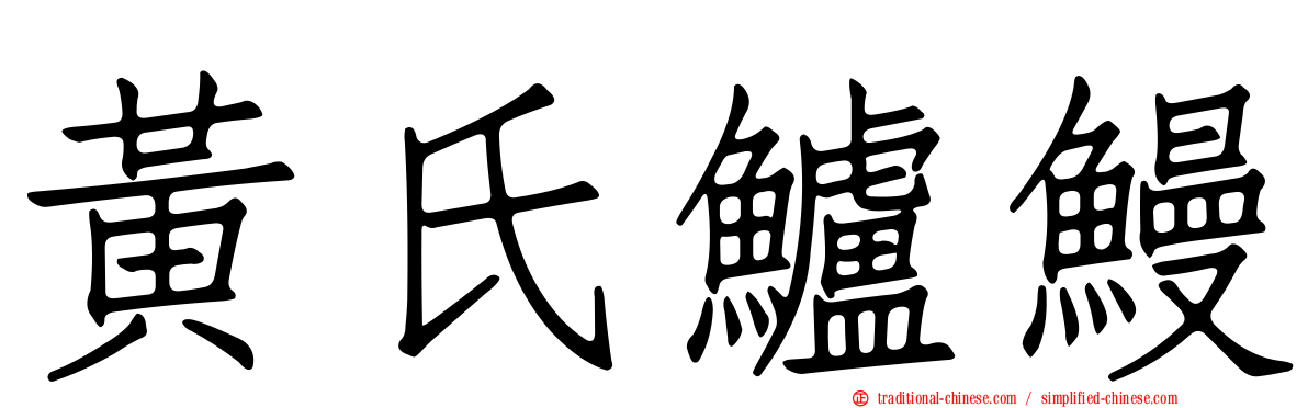 黃氏鱸鰻