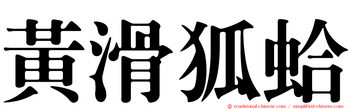 黃滑狐蛤