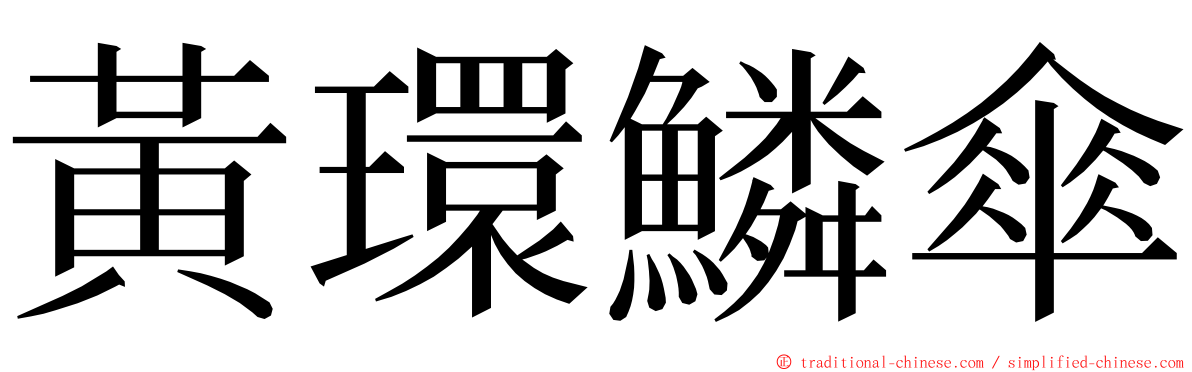 黃環鱗傘 ming font