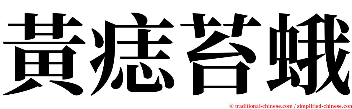 黃痣苔蛾 serif font