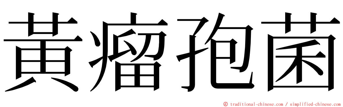 黃瘤孢菌 ming font