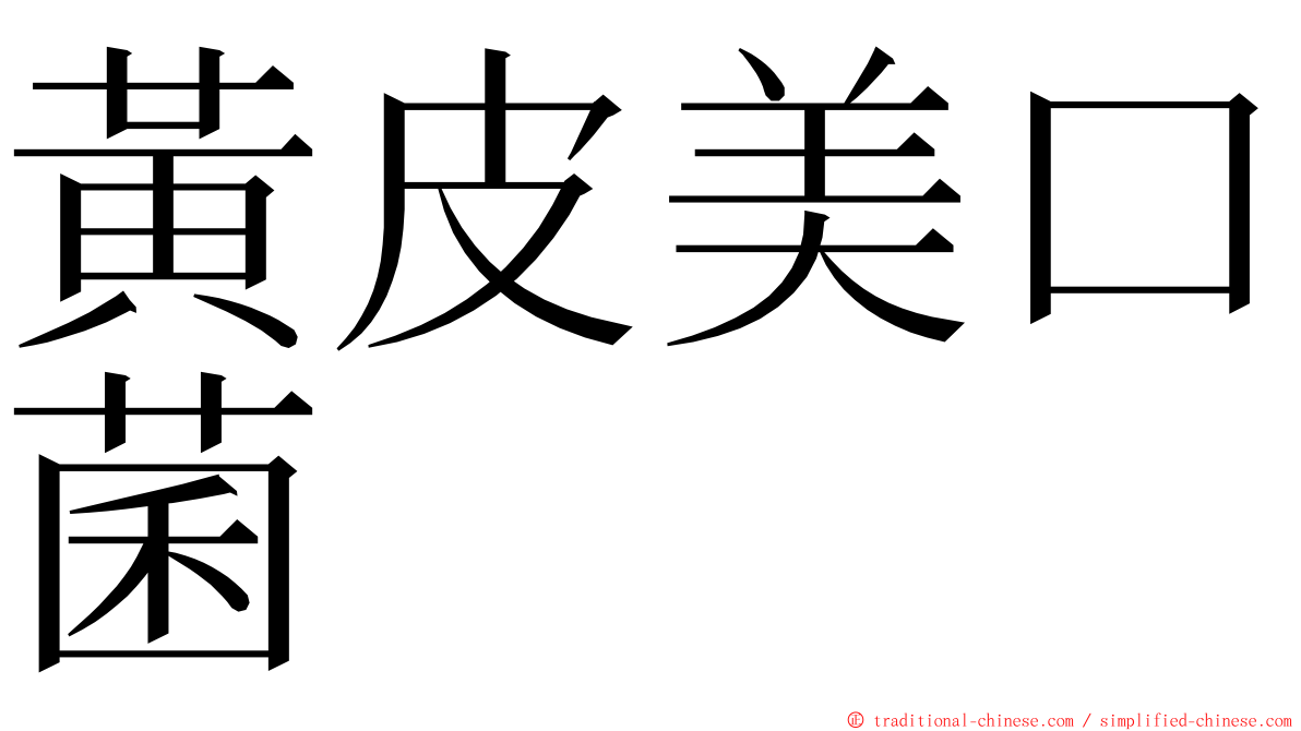 黃皮美口菌 ming font