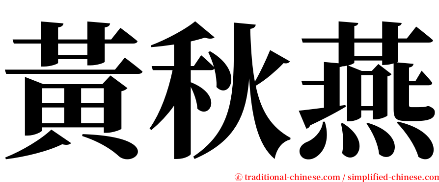 黃秋燕 serif font