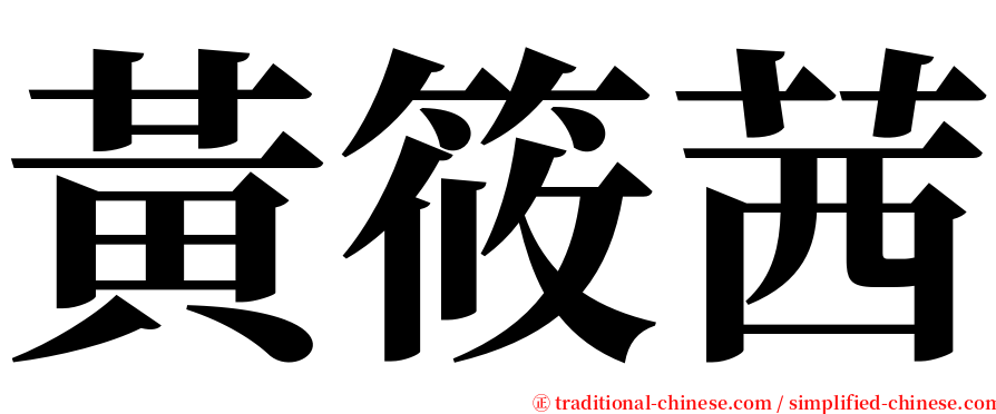 黃筱茜 serif font