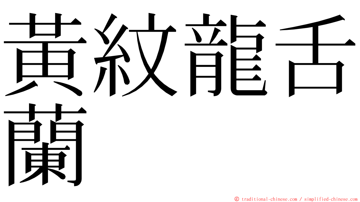 黃紋龍舌蘭 ming font