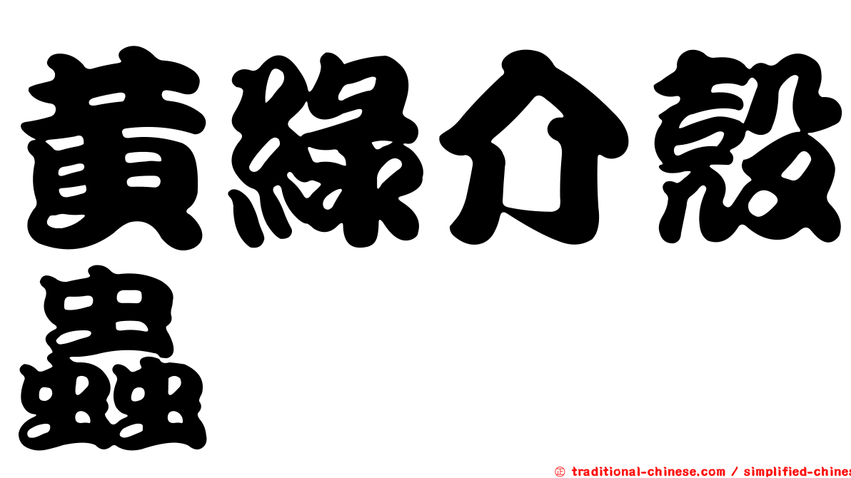黃綠介殼蟲