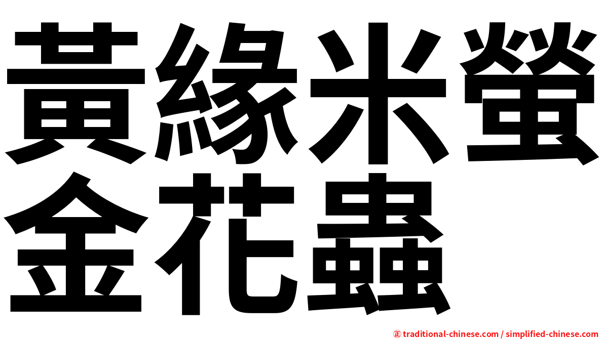 黃緣米螢金花蟲