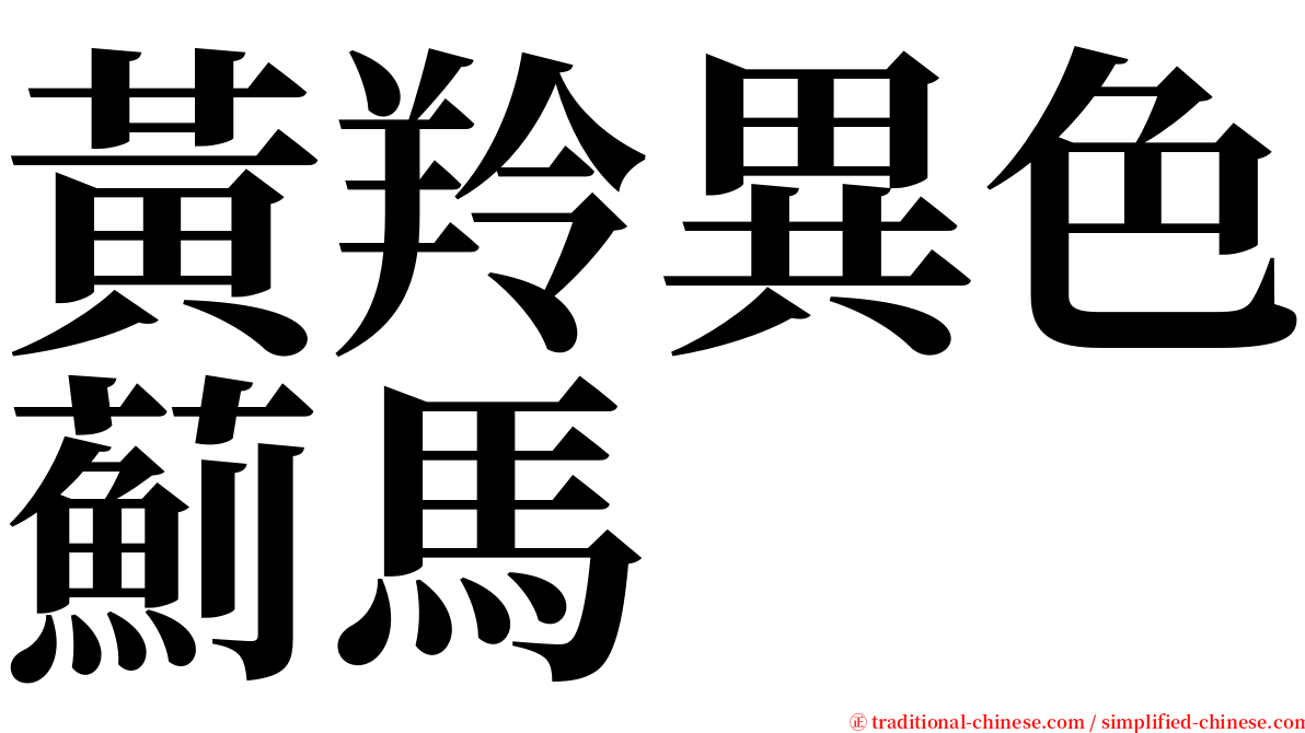 黃羚異色薊馬 serif font