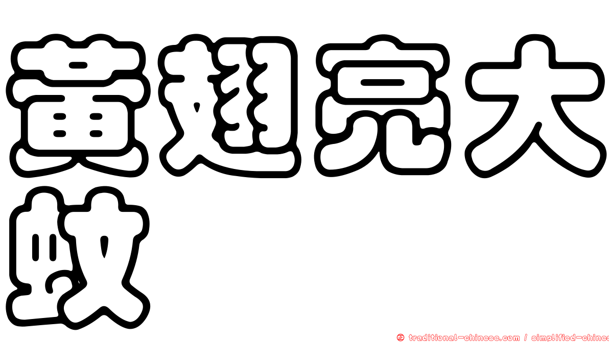 黃翅亮大蚊