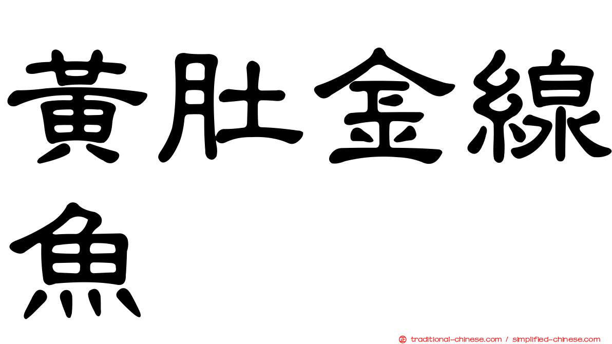 黃肚金線魚