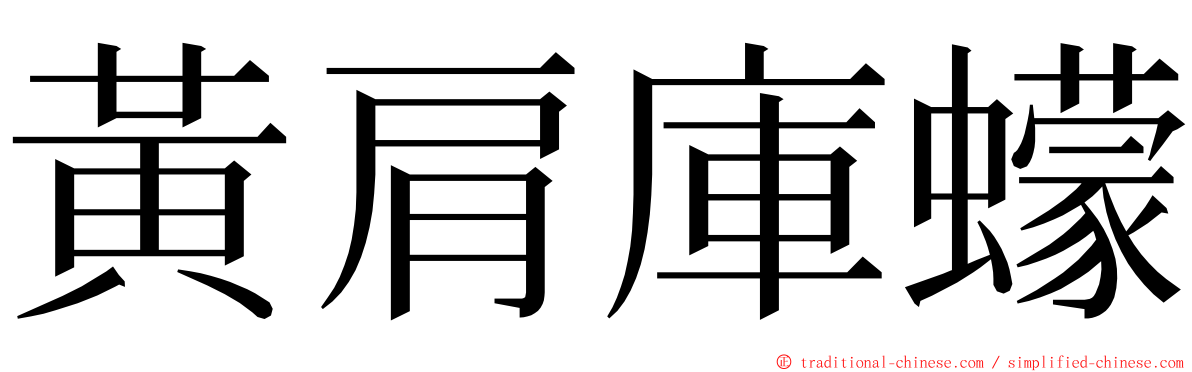 黃肩庫蠓 ming font