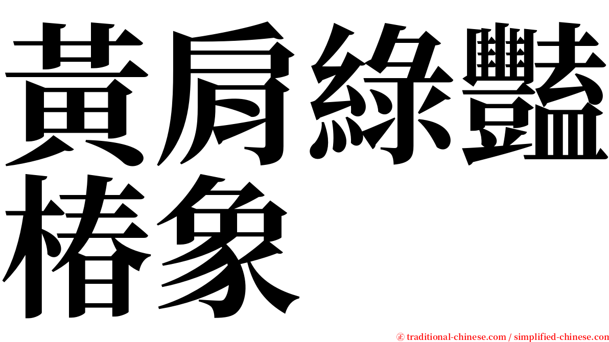 黃肩綠豔椿象 serif font