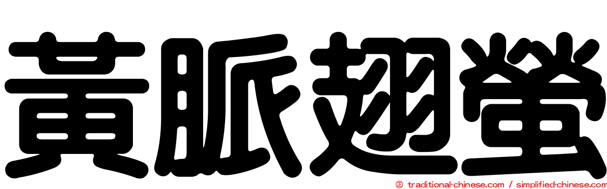 黃脈翅螢