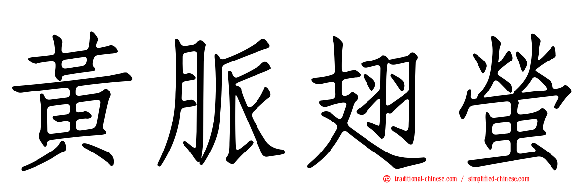 黃脈翅螢