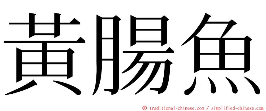 黃腸魚 ming font