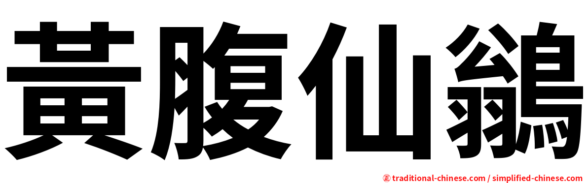 黃腹仙鶲