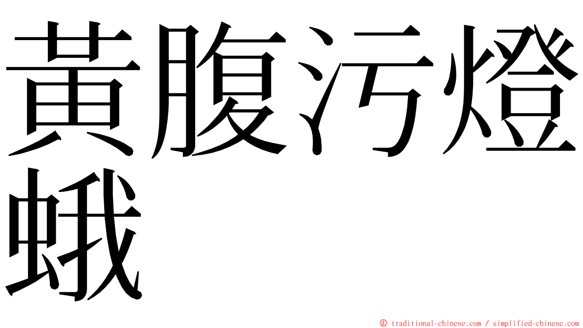 黃腹污燈蛾 ming font